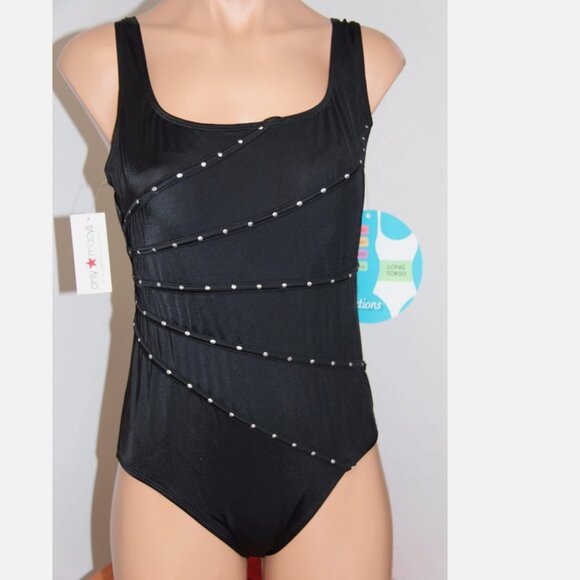 NWT Swim Solutions Swimsuit Bikini 1 one piece - Picture 1 of 3